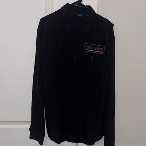 Harley-Davidson Men's Black Button Down Shirt Sz L